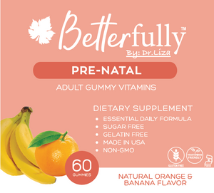 Prenatal Multivitamin Gummy with DHA [Sugar Free Natural Orange & Banana Flavored] (60 Count)