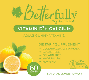 Vitamin D3 + Calcium - 2000IU/84mg [Sugar Free Lemon Flavored Gummy Supplements] (60 Count)