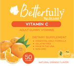 Vitamin C - w/Rose Hips Extract [Orange Flavored Gummy Supplements for Immune Support] (50 Count)